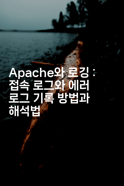 Apache와 로깅 : 접속 로그와 에러 로그 기록 방법과 해석법
-코드꼬마