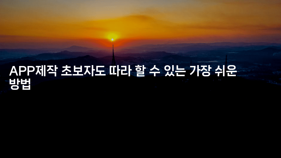 APP제작 초보자도 따라 할 수 있는 가장 쉬운 방법2-코드꼬마