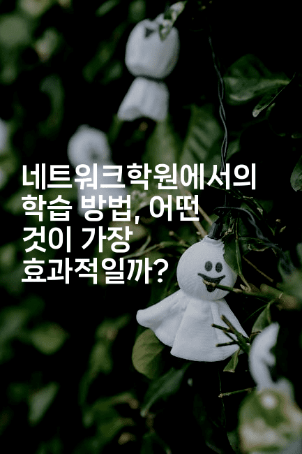 네트워크학원에서의 학습 방법, 어떤 것이 가장 효과적일까?