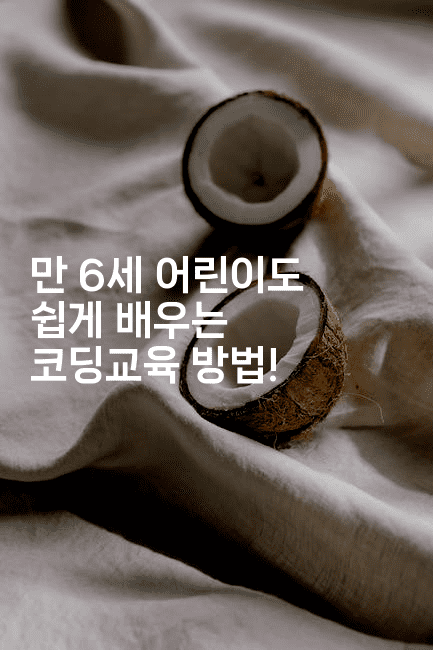 만 6세 어린이도 쉽게 배우는 코딩교육 방법!